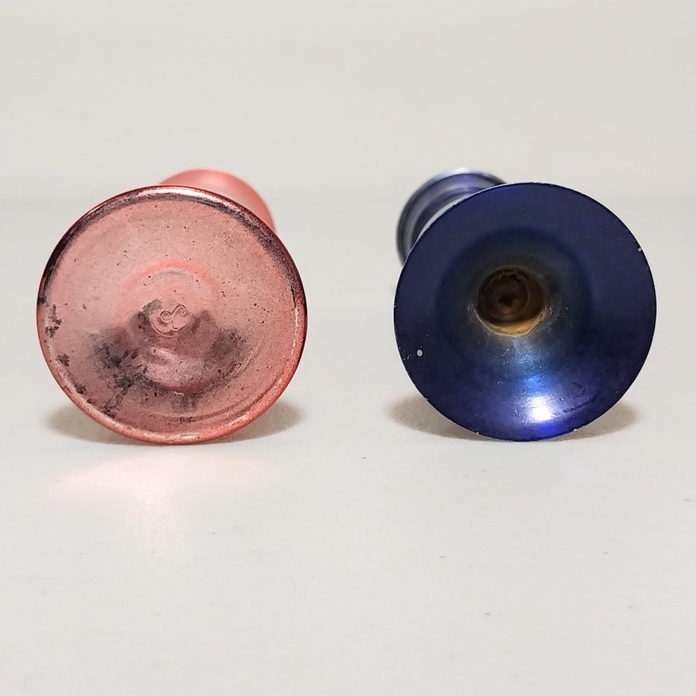 2 Royal Caribbean Cruise Line Shot Glasses "Loving Cup" Red & Blue #S007 - Picture 4 of 4